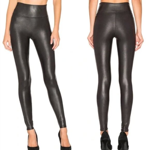 Spanx Faux Leather Leggings - Black, Medium - Picture 1 of 11